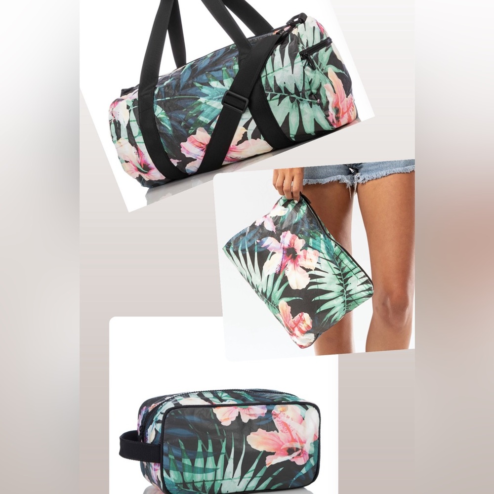 Aloha Collection duffle bag, mid pouch, Dopp kit set BNWT